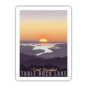 Table Rock See Sonnenuntergang Magnet/Sticker