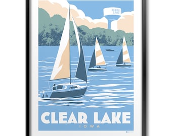 Clear Lake Sailing Print