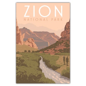 Zion Nationalpark Schöne Tal Postkarte