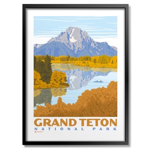 Grand Teton Nationalpark Oxbow Bend Druck