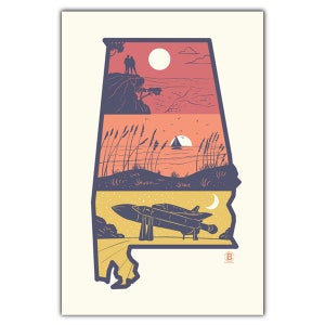 Strati di cartolina dell'Alabama