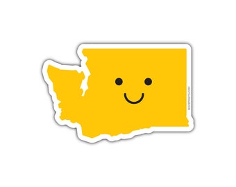 Smiley Face Washington Sticker
