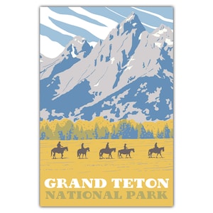 Cartolina a cavallo del Parco Nazionale Grand Teton