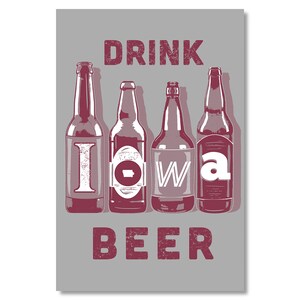 Trink-Iowa-Bier Postkarte