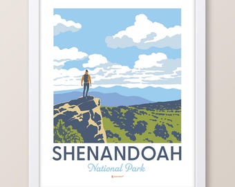 Vue panoramique sur le parc national de Shenandoah - Impression Virginie