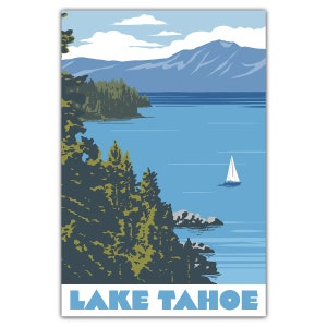 Carte postale Navigation sur le lac Tahoe