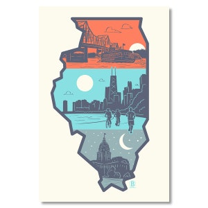 Strati di cartolina dell'Illinois