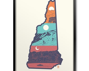 Layers of New Hampshire Print