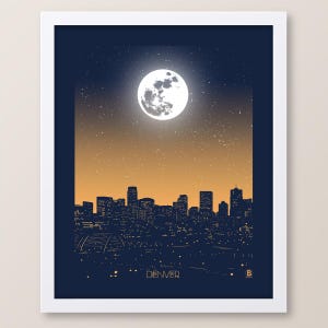 Denver Colorado Moon Print