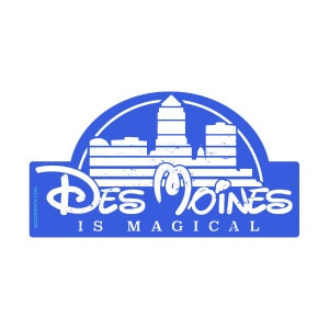 Des Moines to magiczny magnes/naklejka