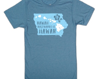 Hawaii Backwards is Iiawah Ocean Blue T-Shirt