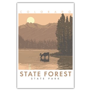 Foresta statale - Cartolina del parco statale del Colorado