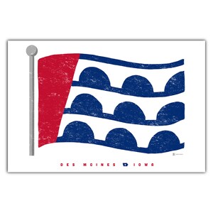 Des Moines Flag Postcard
