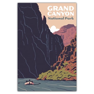 Grand Canyon Fluss Rafting Postkarte