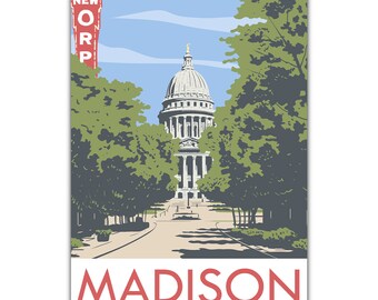 Madison Capitol State Street Postcard