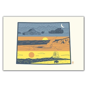 Carte postale Couches du Wyoming