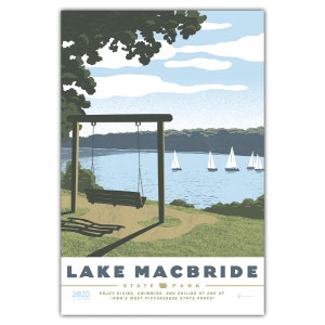 Cartolina del parco statale del lago MacBride