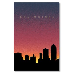 Des Moines Dusk Postcard
