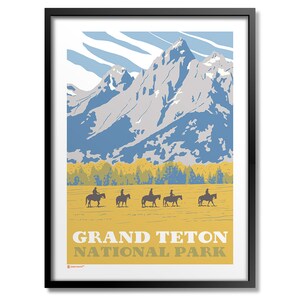 Grand Teton Nationalpark Pferderücken Print