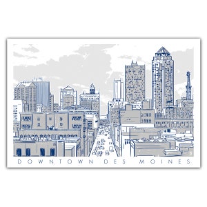 Downtown Des Moines Postcard