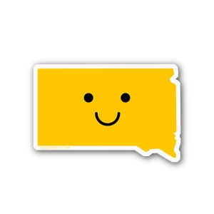Smiley Face South Dakota Sticker