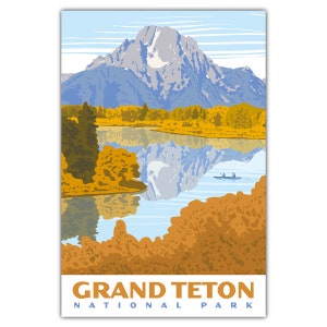 Cartolina Oxbow Bend del Parco Nazionale Grand Teton