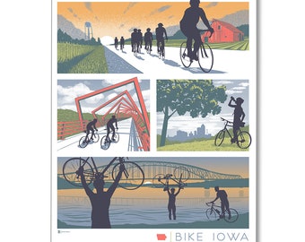Bike Iowa Greeting Card