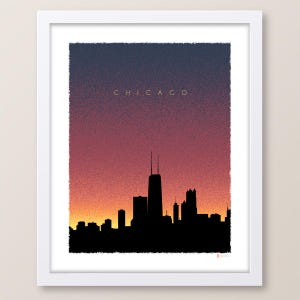 Chicago Illinois Dusk Print