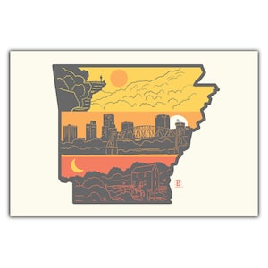 Schichten von Arkansas Postkarte