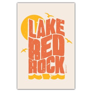 Carte postale Coucher de soleil sur le lac Red Rock
