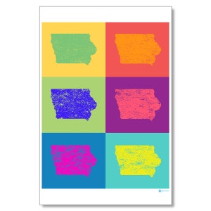 Iowa Pop Art Postcard