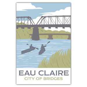 Carte postale Ville des ponts Eau Claire