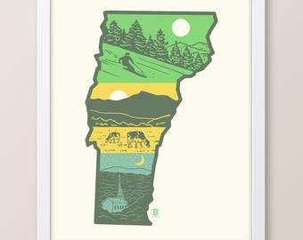 Layers of Vermont Print