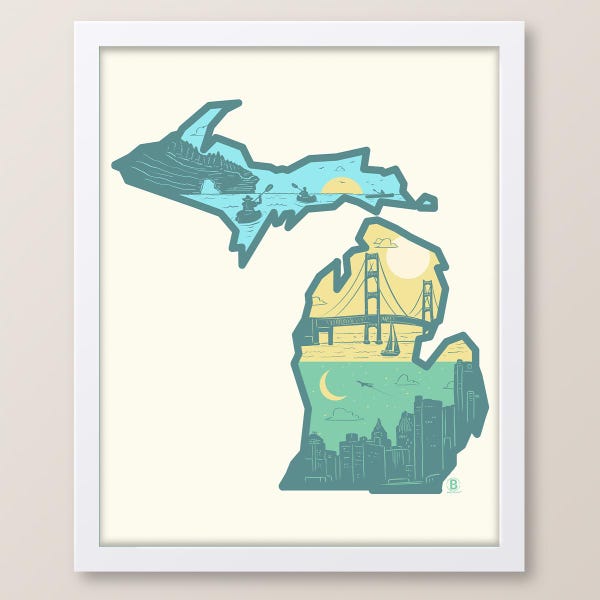 Capas de impresión de Michigan