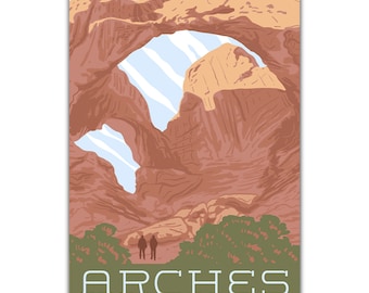 Arches National Park Double Arches Postcard