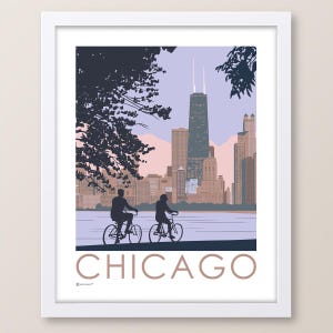 Impression au bord du lac Chicago Illinois