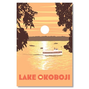 Lake Okoboji Sunset Postcard