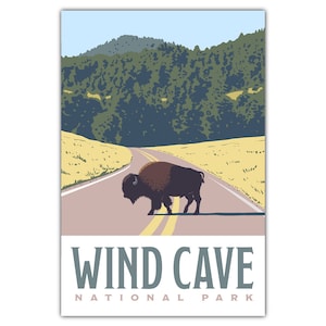 Cartão postal do Parque Nacional Wind Cave