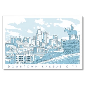 Carte postale du centre-ville de Kansas City