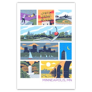 Carte postale Les monuments de Minneapolis
