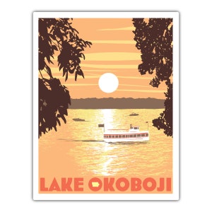 Lake Okoboji Sunset Magnet/Sticker