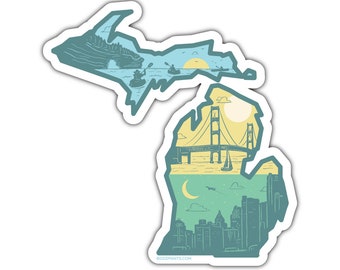 Layers of Michigan Sticker/Magnet