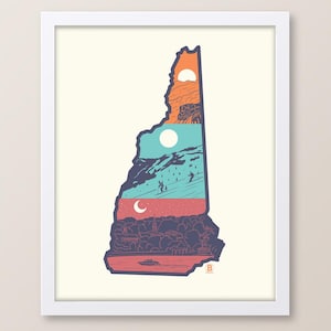 Layers of New Hampshire Print