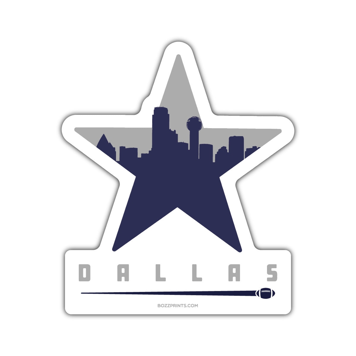 Small Dallas Sticker Dallas Football Sticker - Etsy