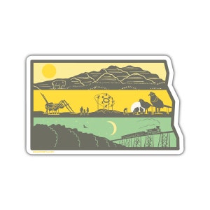 Layers of North Dakota Sticker/Magnet