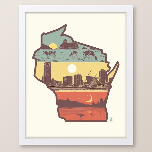 Capas de impresión de Wisconsin