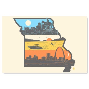 Camadas do cartão postal do Missouri
