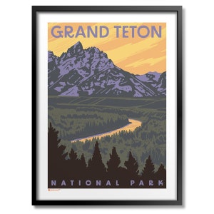 Grand Teton National Park Snake River Overlook Druck