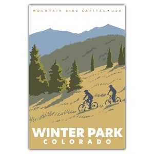 Winter Park Radsport Postkarte