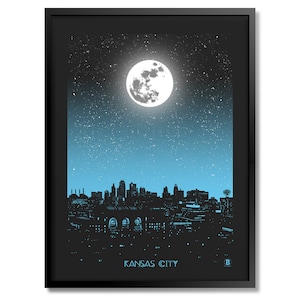 Impression de lune de Kansas City